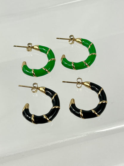 Regina Earrings Black